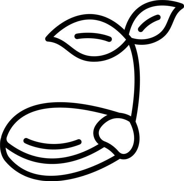 扁豆豆生长图标轮廓风格图片下载