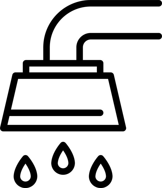 淋浴头湿图标轮廓风格图片下载