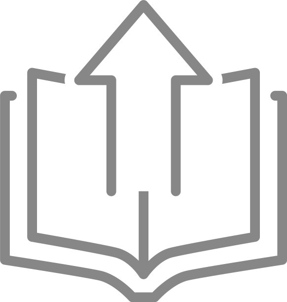 带有向上箭头的打开的书本，在线加载图标图片下载