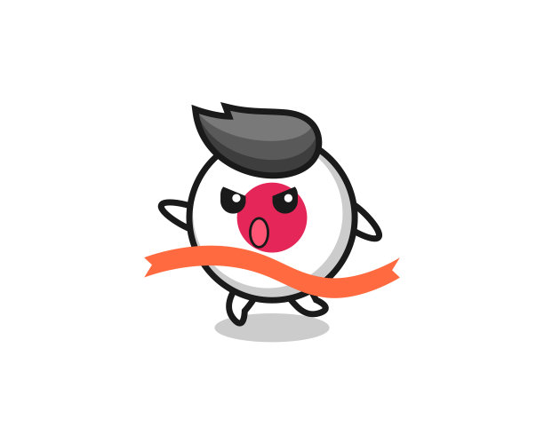 可爱的日本国旗徽章即将完成图片下载