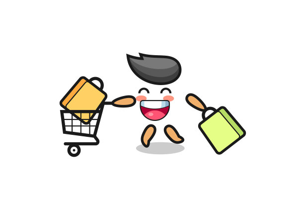 黑色星期五和可爱的圆形饼干吉祥物图片下载