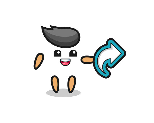 可爱的圆形饼干有社交媒体分享符号图片下载