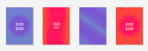 海报设计现代与极简主义几何线条和形状。图片下载