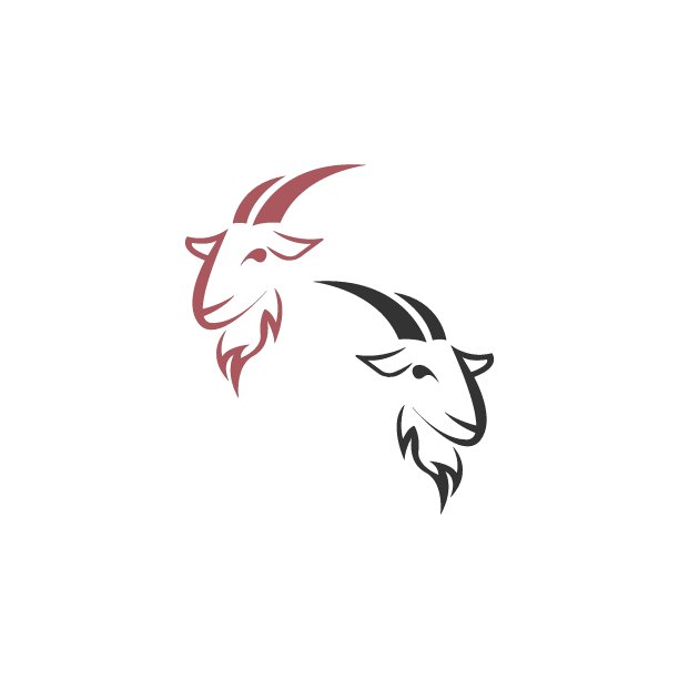 山羊图标标志矢量设计模板图片下载