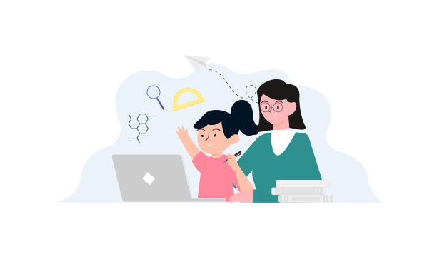 孩子们有在线课程的概念图片下载