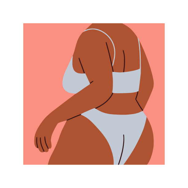 女性在比基尼。海滩内衣。身体健康，身体积极。图片下载