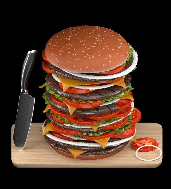 巨大的汉堡图片下载