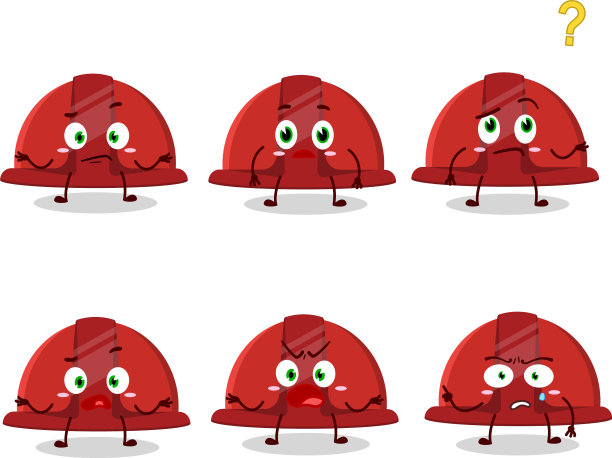 红色的建筑头盔有什么表情图片下载