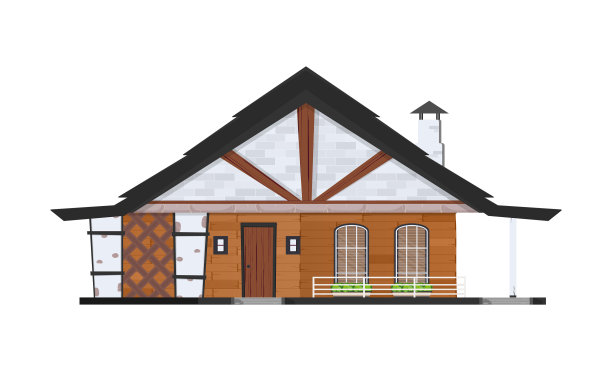 房子卡通图标的房子在白色的背景图片下载