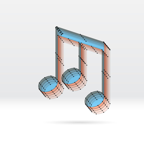 透明的音符与点状方案图片下载