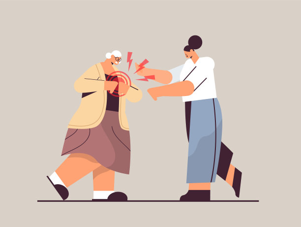 患有心脏病的老年妇女图片下载