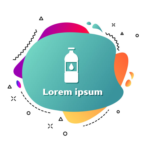 白瓶水图标隔离在白色上图片下载