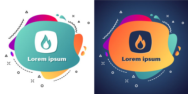 白色火焰图标隔离在白色和蓝色图片下载