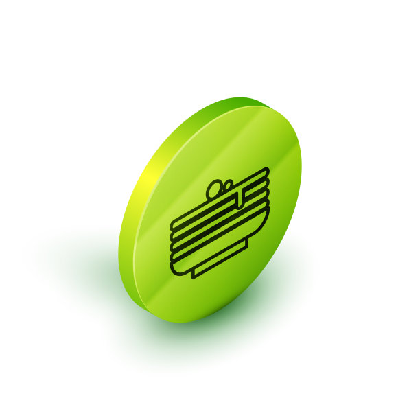 等距线堆叠煎饼图标孤立上图片下载