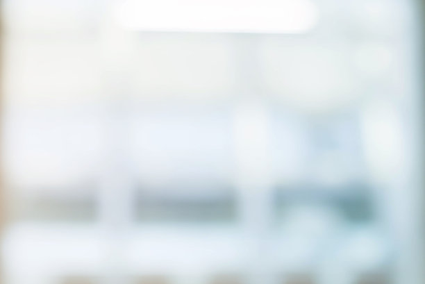 抽象模糊了现代室内家庭办公室，以电子灯饰为背景，以灯光为设计旗帜和表现理念图片下载