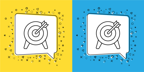 设定线目标财务目标概念图标图片下载