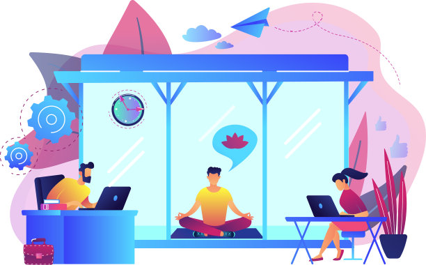 办公室冥想亭概念图片下载