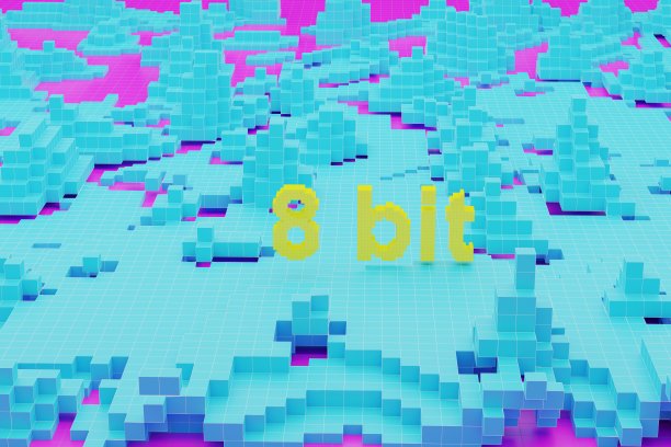 8位游戏方块复古风格背景图片下载