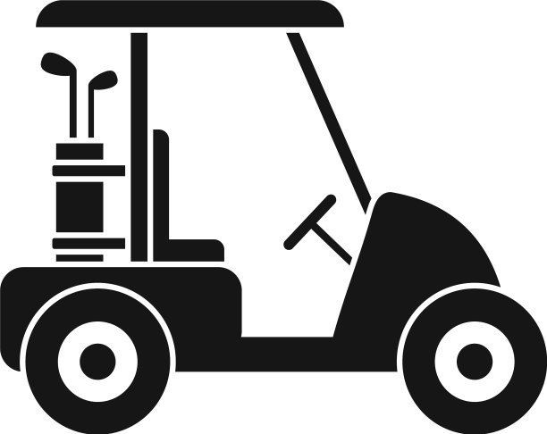 高尔夫球场图标简单的风格图片下载