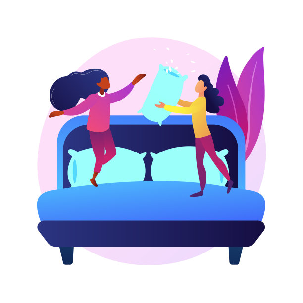 睡衣派对概念隐喻图片下载