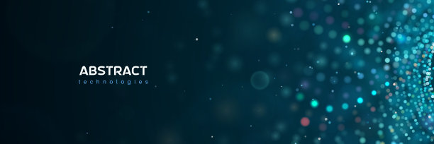 3d抽象技术粒子蓝色图片下载