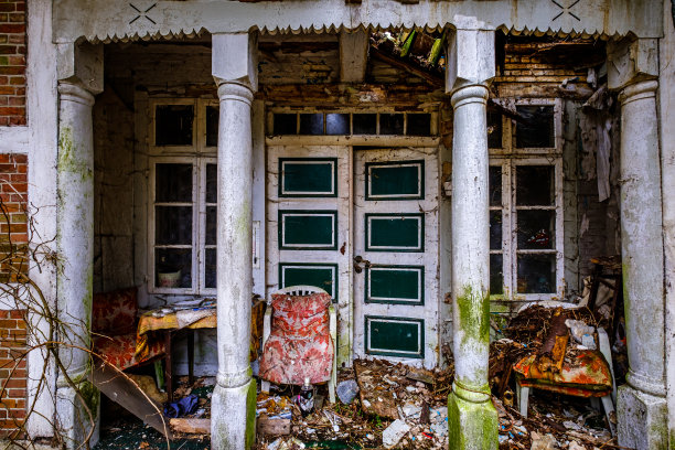 一个农场的废墟图片下载