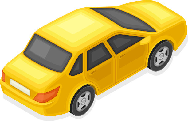 黄色轿车或大轿车为城市客车图片下载