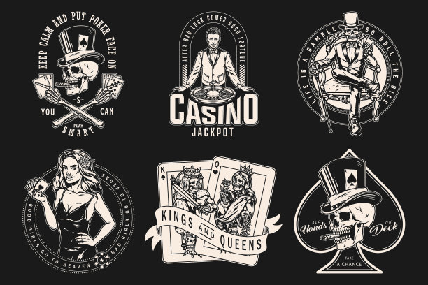 赌博复古设计构图图片下载