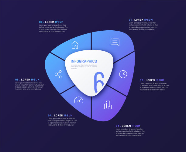 圆形信息图形模板形式图片下载