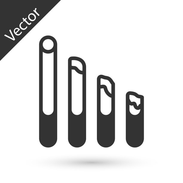 灰色吸烟的香烟图标孤立在白色图片下载