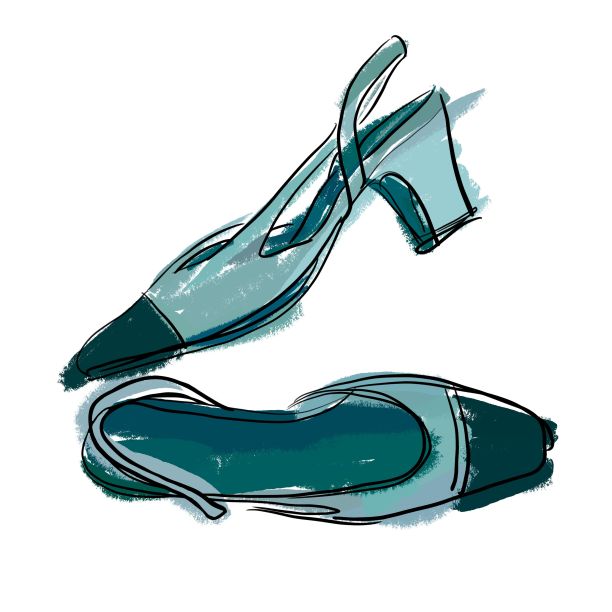 女性迷人的高跟鞋插图。手绘插图。图片下载