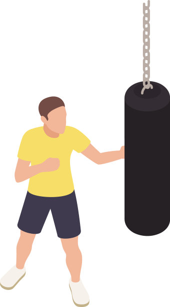 拳击等距图标图片下载