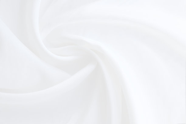 光滑的白布纹理抽象的背景与柔软的波浪，皱巴巴的织物背景图片下载