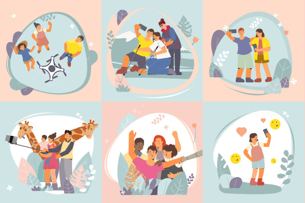 自拍构图平铺图片下载