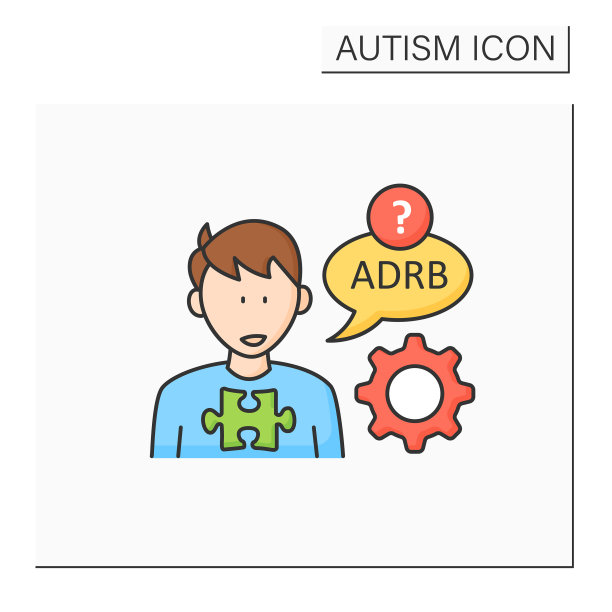 神经发育障碍的颜色图标图片下载