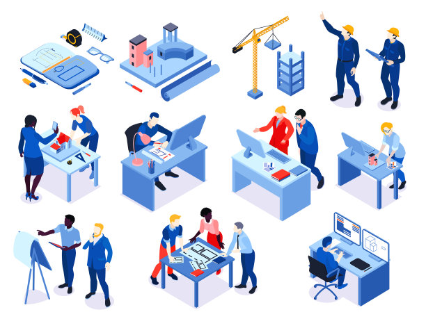 建筑师等距设置图片下载