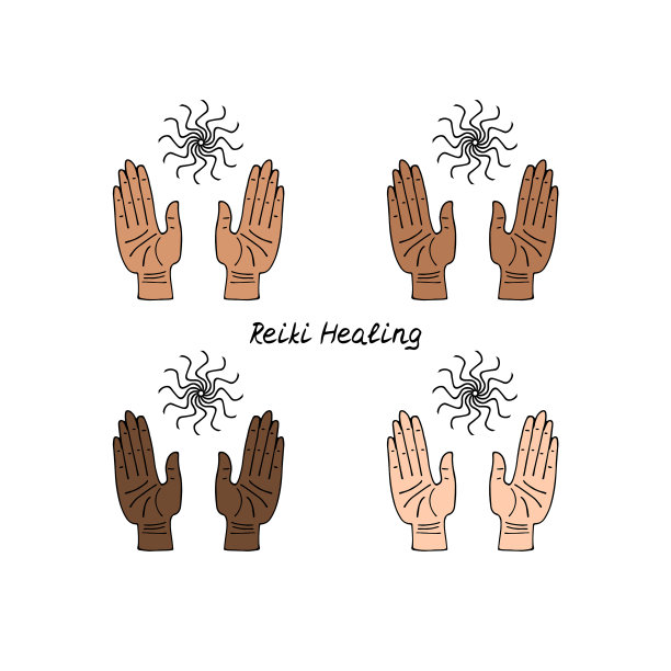 线条艺术手绘女性的手图片下载