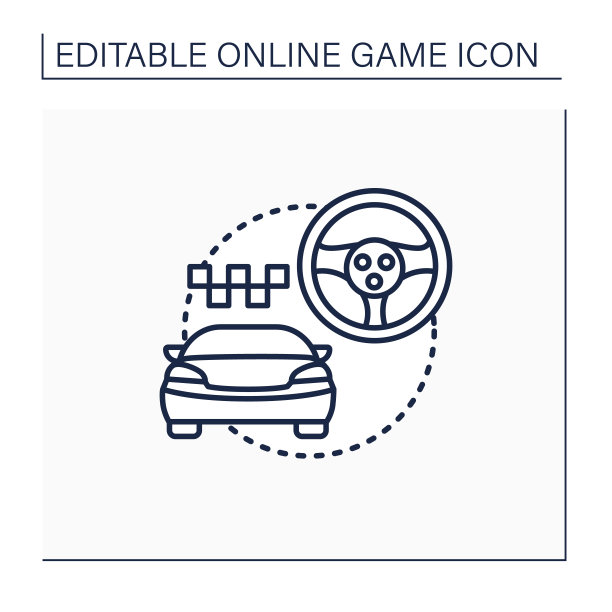 赛车游戏线图标图片下载