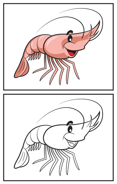 图画书可爱的虾图片下载