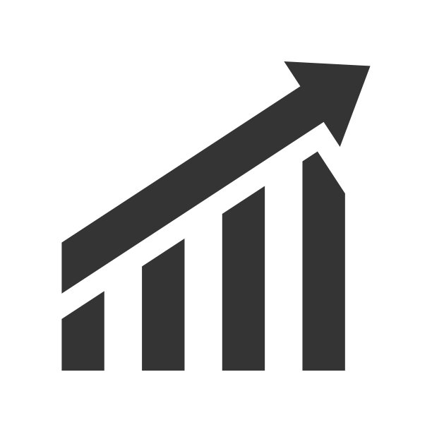 日益增长的图形图标。矢量插图。图片下载