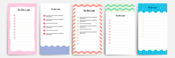 制定收集待做检查清单空白的每日或每周计划。适用于印刷和网络，社交媒体故事，故事横幅，日记，笔记本模板布局文件文件几何图案图片下载