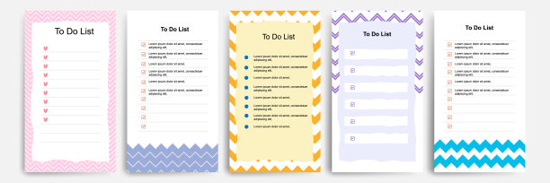 制定收集待做检查清单空白的每日或每周计划。适用于印刷和网络，社交媒体故事，故事横幅，日记，笔记本模板布局文件文件几何图案图片下载