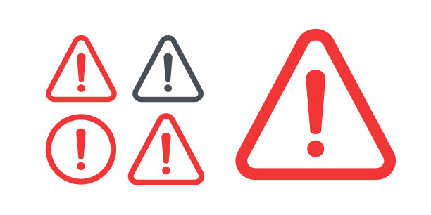 危险标志平面设计。谨慎错误图标。图片下载