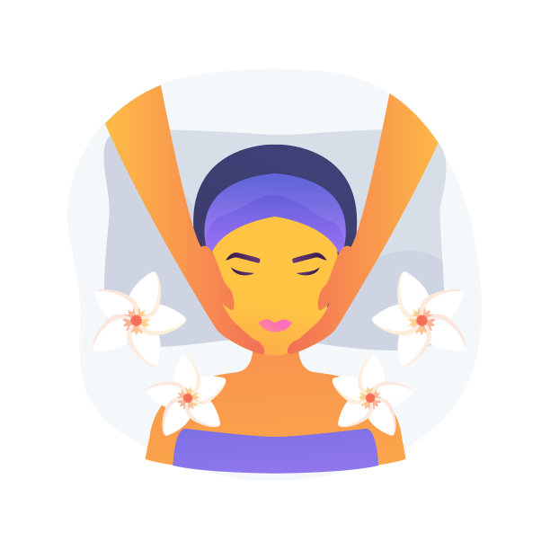 面部按摩抽象概念图片下载