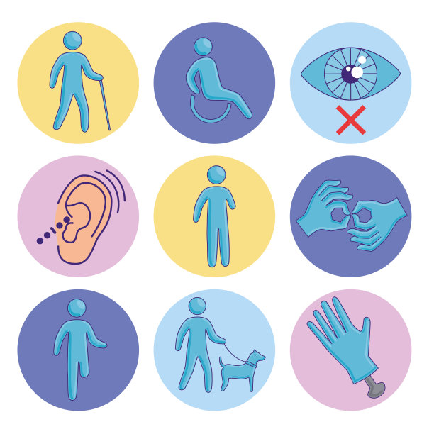 9个禁用的可访问性图标图片下载