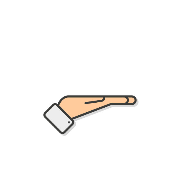 掌心向上，以手势、手势、手势、展示、展示产品的经营理念。平面设计向量图片下载