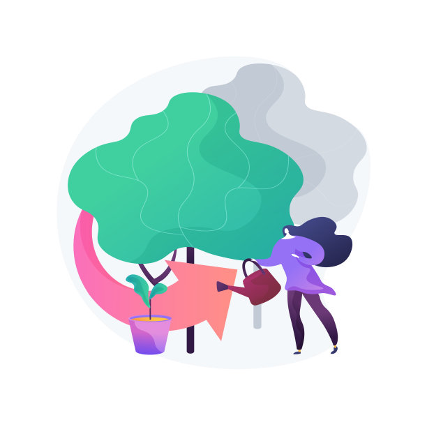 植树造林抽象的概念图片下载