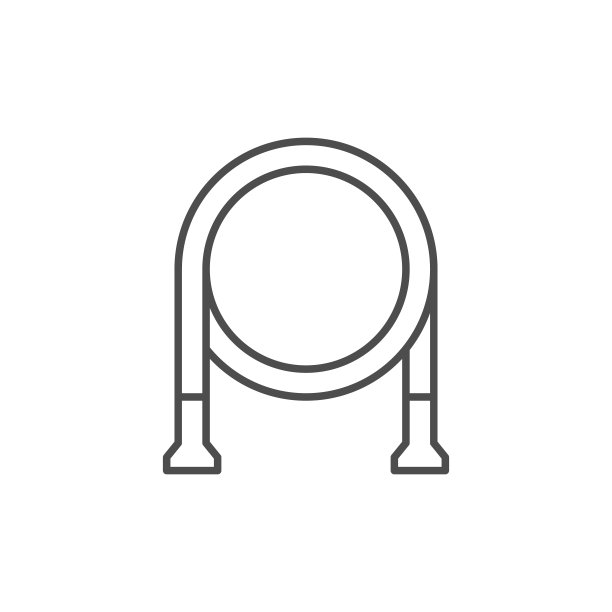 汽车软管线条轮廓图标图片下载