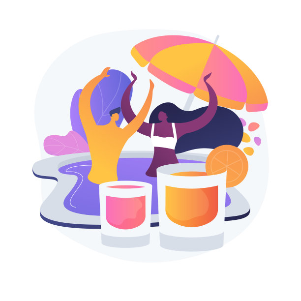 泳池派对概念隐喻图片下载