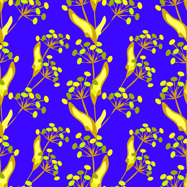 花卉插图无缝模式。图片下载